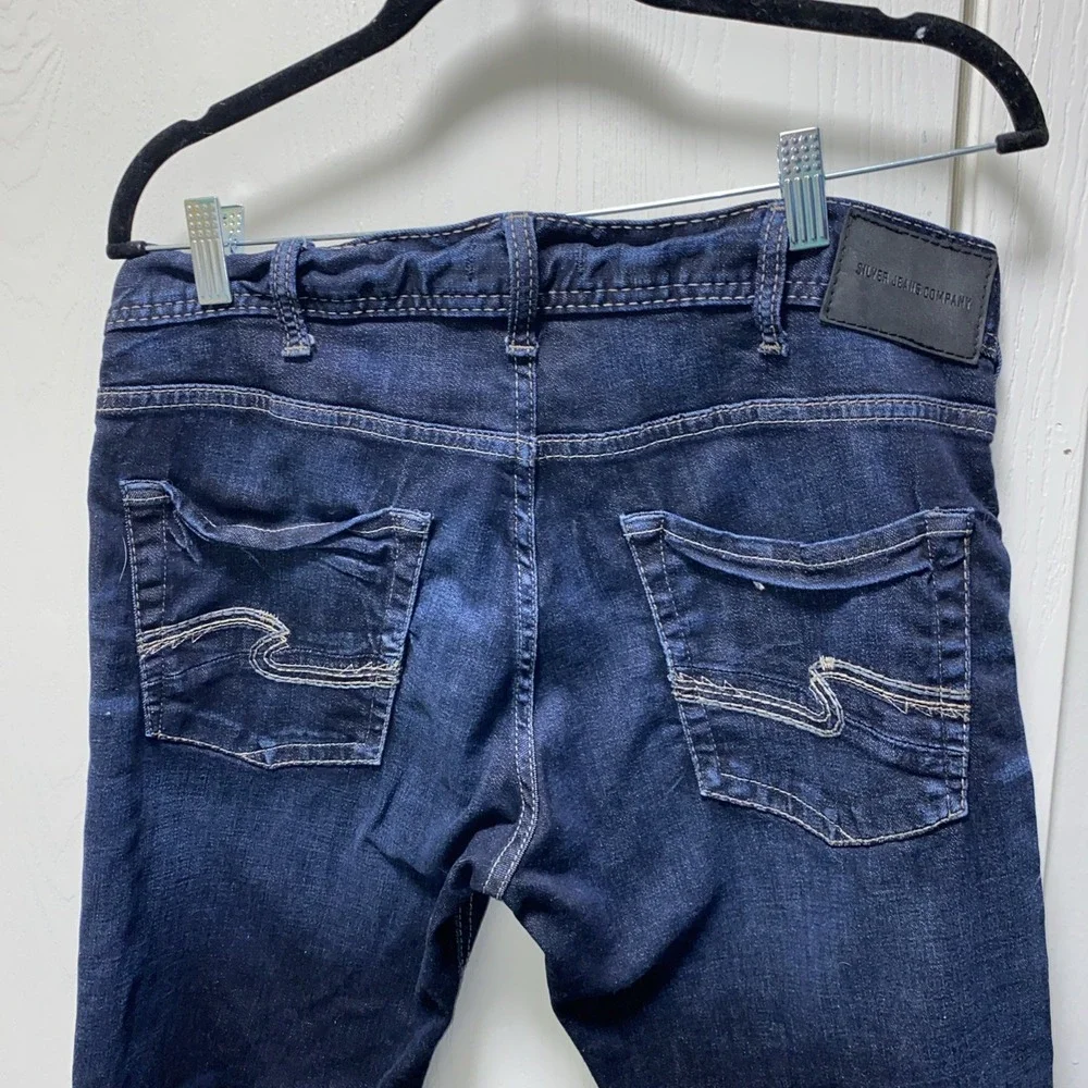 Men's Dark Wash Silver Jean Company‎ Allan Jeans Straight Leg 32x32